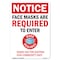 Signmission PSA, Notice, Face Mask Are Required to Enter, 10in X 7in Peel And Stick Wall Graphic, RD-710-22669 OS-NS-RD-710-22669 - alternate 1